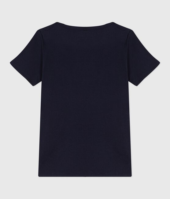 Tee-shirt Femme Iconique col amiral en coton  bleu SMOKING