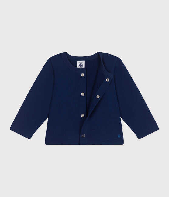 Cardigan bébé en coton uni bleu MEDIEVAL