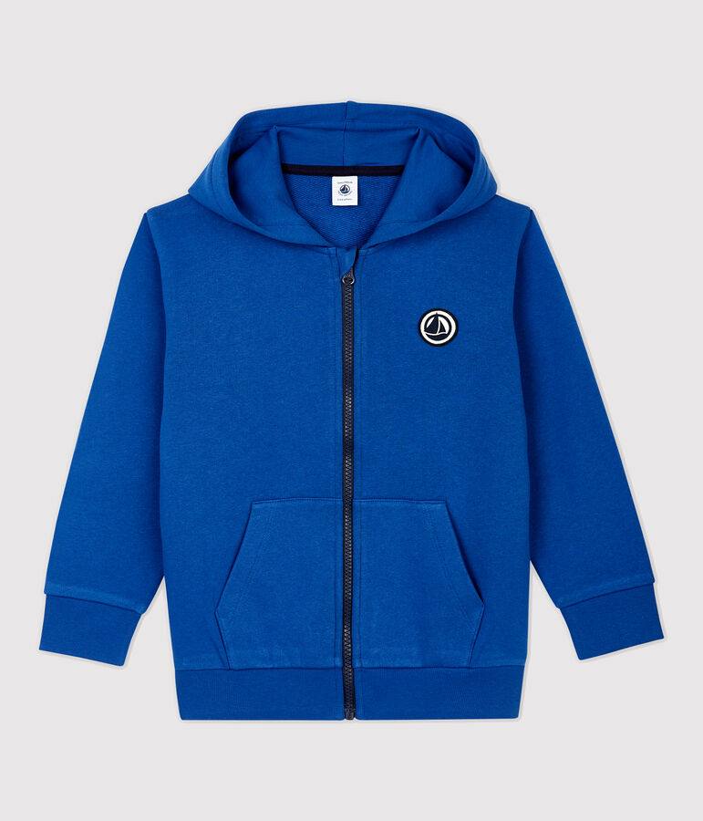 Sweatshirt &agrave; capuche enfant fille / gar&ccedil;on bleu