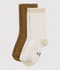 Lot de 2 chaussettes colorées et à motif rayé