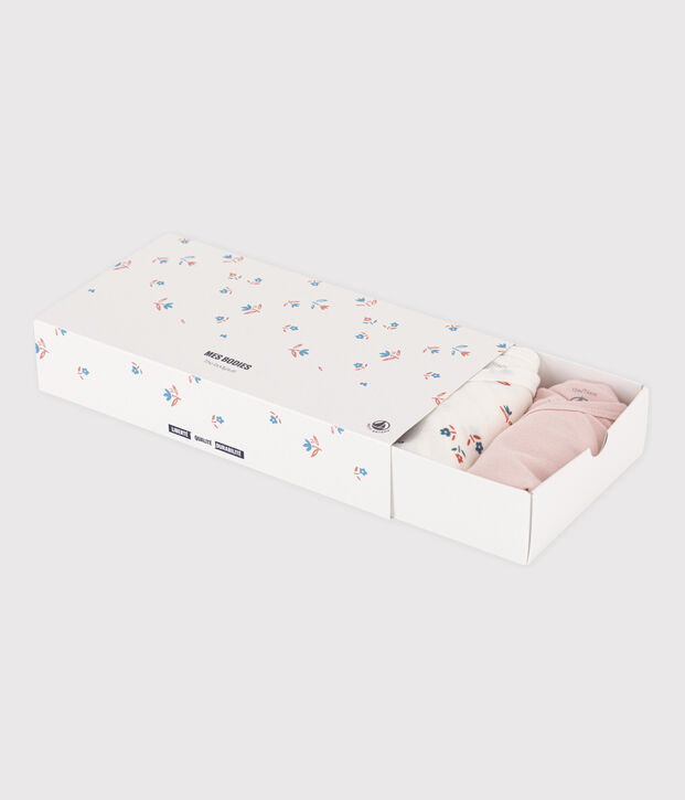 Lot de 5 bodies manches longues b&eacute;b&eacute; en coton multicouleur