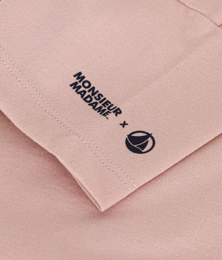 Tee-shirt Monsieur Madame en coton enfant rose SALINE