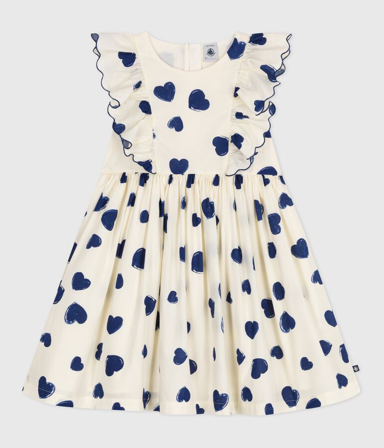 Robe enfant sans manche en coton bleu MILK/ SOIR