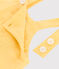 Salopette bébé en gaze de coton jambes courtes, unie jaune ORGE