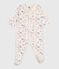 Pyjama bébé en molleton gratté avec col pétale imprimé fleuri MILK/ MULTICO