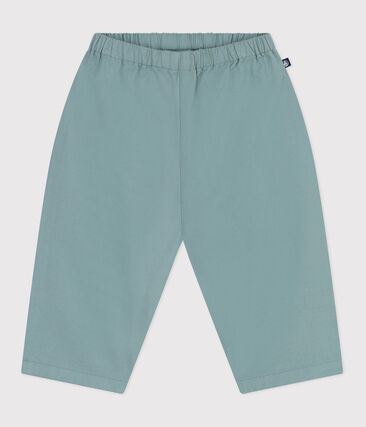 Pantalon bébé en coton et lin uni