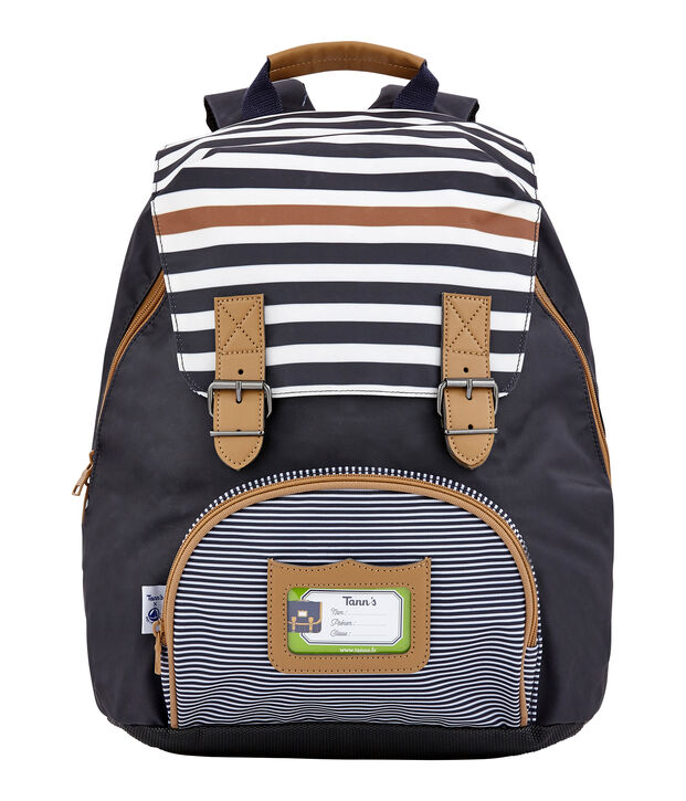 Sac &agrave; dos enfant mixte bleu/marron/blanc