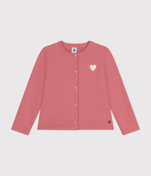 Cardigan en molleton enfant fille rose