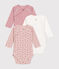 Lot de 3 bodies croisés manches longues en coton bébé variante 2