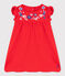 Robe bébé fille brodée rouge PEPS