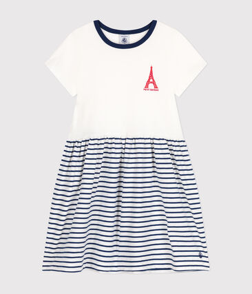 Robe manches courtes en coton enfant fille