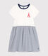 Robe manches courtes en coton enfant fille