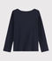 Tee-shirt sérigraphié enfant fille bleu SMOKING