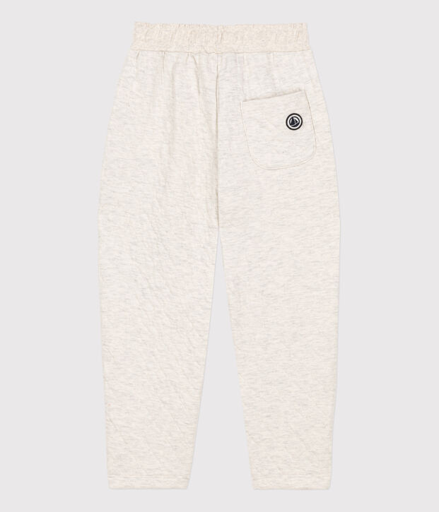 Pantalon en tubique matelass&eacute; enfant fille / gar&ccedil;on beige chin&eacute;