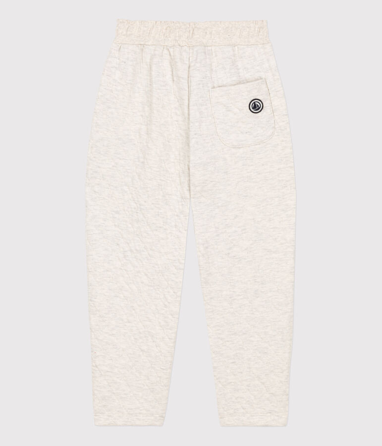 Pantalon en tubique matelass&eacute; enfant fille / gar&ccedil;on beige MONTELIMAR CHINE