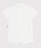 Combinaison courte col polo b&eacute;b&eacute; en coton unie blanc MARSHMALLOW