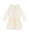 Robe bi-matière enfant fille blanc MARSHMALLOW