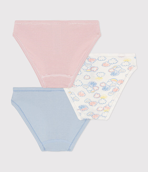 Lot de 3 culottes arc-en-ciel en coton enfant multicouleur