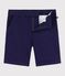 Bermuda short enfant en coton uni bleu SOIR