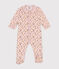 Pyjama en velours imprimé fleurs bébé rose SALINE/blanc MULTICO