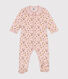Pyjama en velours imprimé fleurs bébé