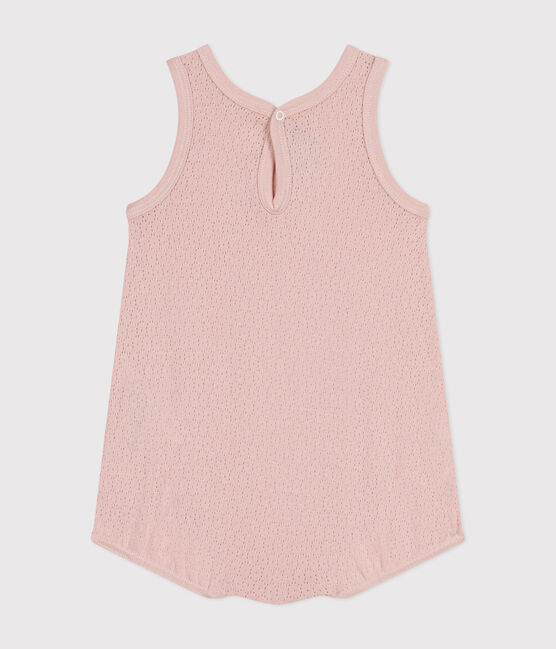 Combinaison courte en coton bébé rose SALINE