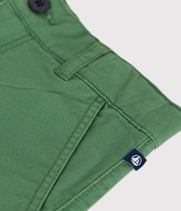 Short en serge enfant gar&ccedil;on vert