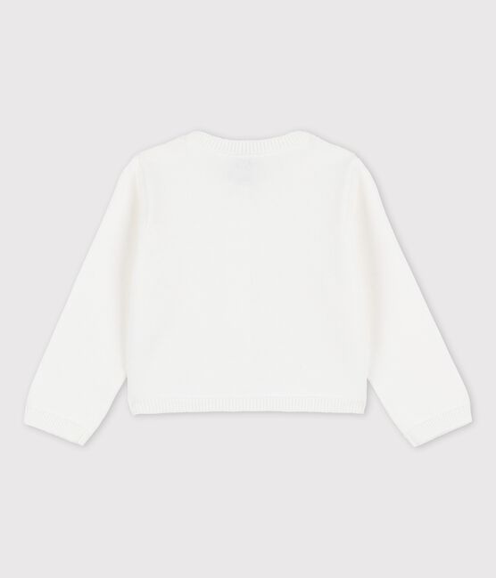Cardigan en tricot raffiné bébé blanc MARSHMALLOW