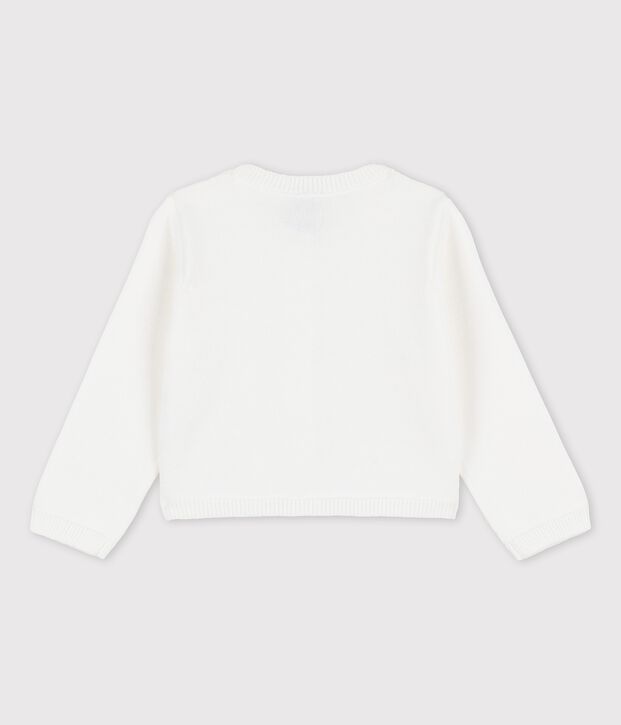 Cardigan en tricot raffin&eacute; b&eacute;b&eacute; blanc