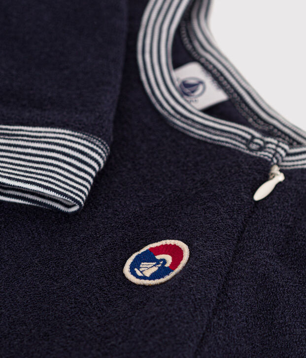 Pyjama en bouclette &eacute;ponge b&eacute;b&eacute; bleu