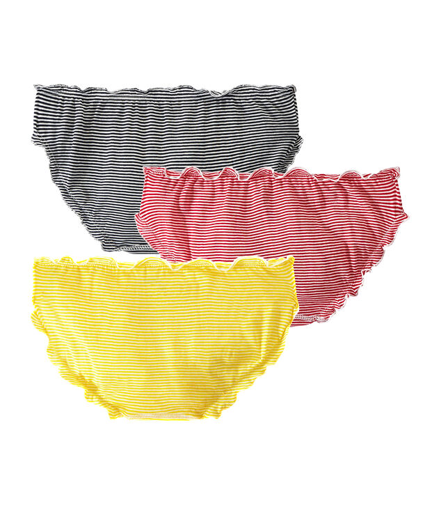 Lot de 3 culottes &agrave; volants femme blanc