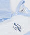 Dors-bien sans pieds milleraies en coton GOMME/ MARSHMALLOW