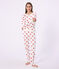 Pyjama femme en coton imprimé cœurs blanc MARSHMALLOW/rouge TERKUIT
