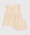 Robe sans manche avec bloomer en jersey léger bébé blanc AVALANCHE/ MULTICO
