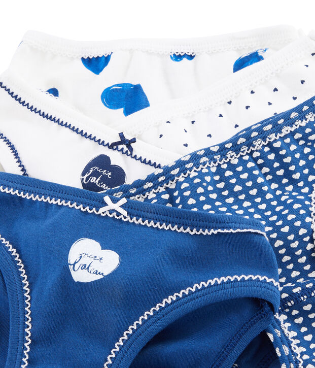 Lot de 5 culottes c&oelig;urs petite fille multicouleur