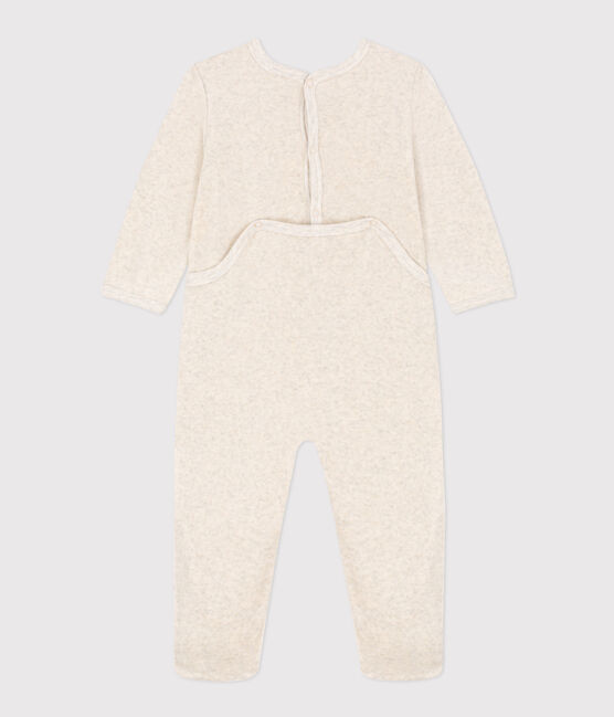 Pyjama bébé télécabines en velours beige MONTELIMAR CHINE