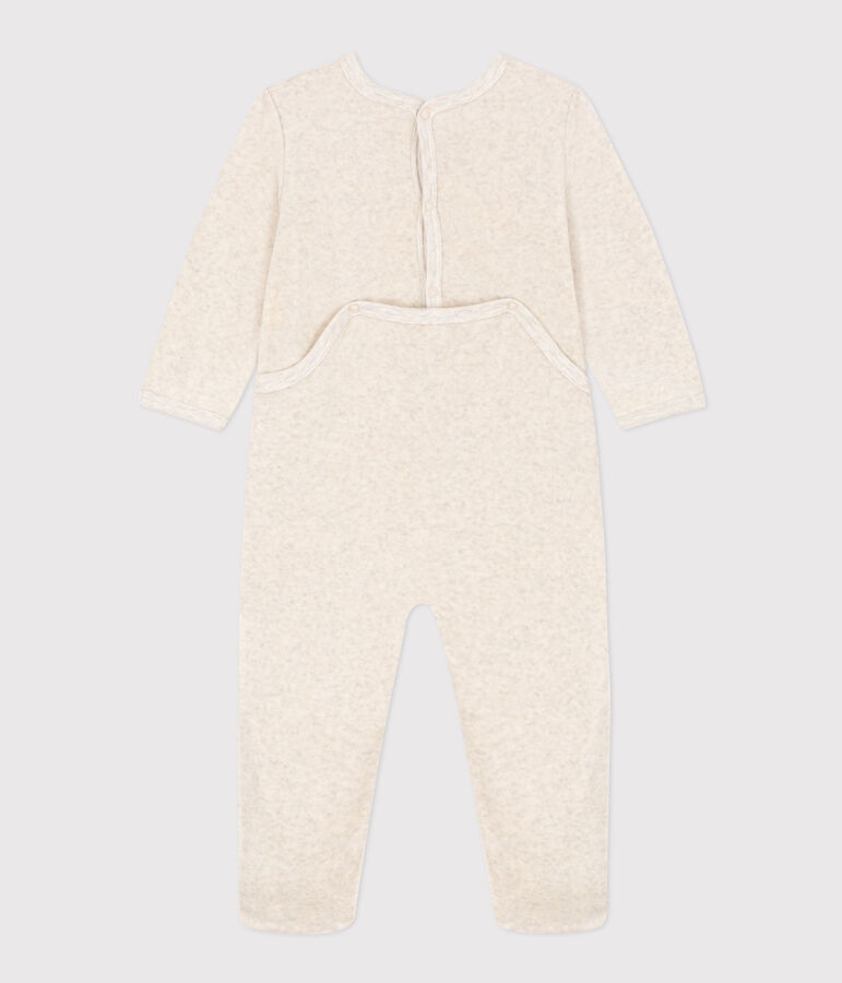 Pyjama b&eacute;b&eacute; t&eacute;l&eacute;cabines en velours beige MONTELIMAR CHINE