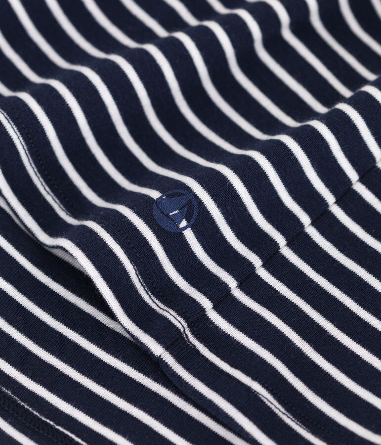 Tee-shirt Femme l'Iconique en coton ray&eacute; bleu SMOKING/blanc MARSHMALLOW