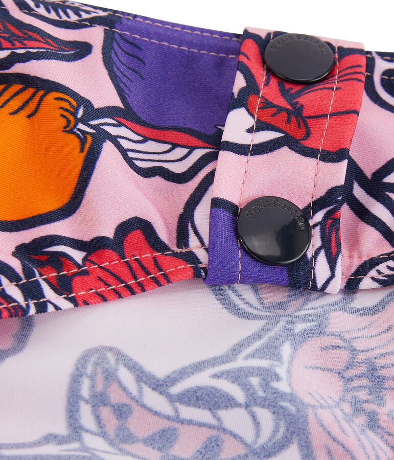 Bas de maillot de bain &eacute;coresponsable femme rose PATIENCE/blanc MULTICO