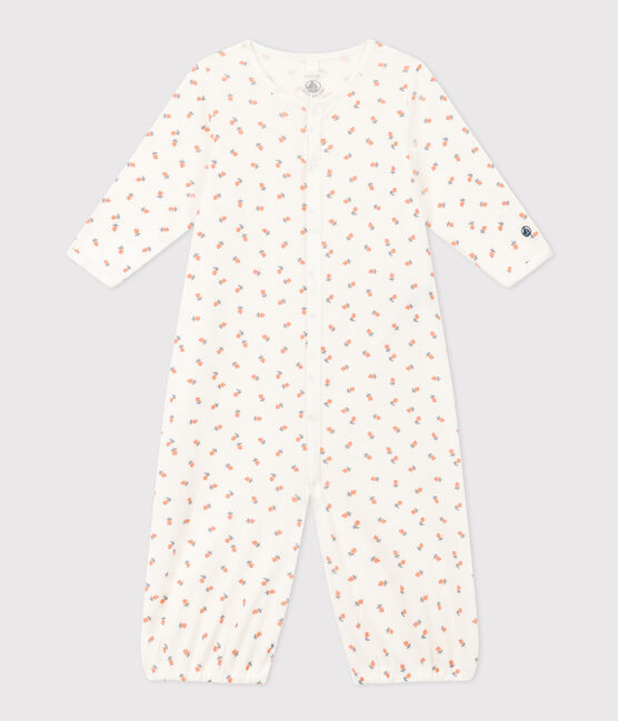 Combisac imprimé en coton blanc MARSHMALLOW/blanc MULTICO