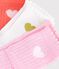 3 paires de chaussettes b&eacute;b&eacute; en coton avec c&oelig;ur multicouleur