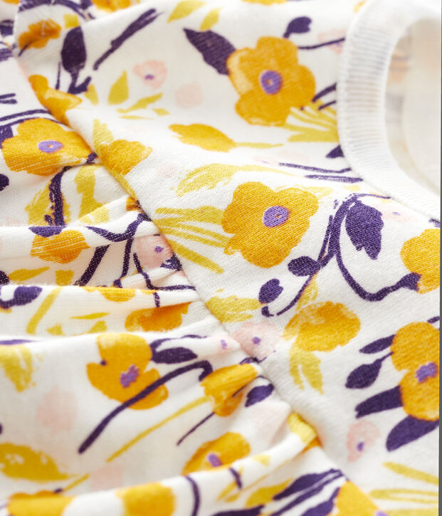 Blouse manches courtes b&eacute;b&eacute; fille blanc/multicouleur