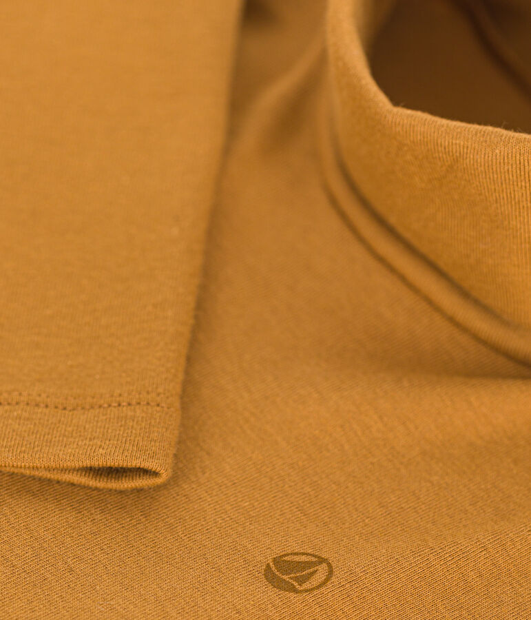 Sous-pull en coton enfant fille / gar&ccedil;on marron CUIVRE