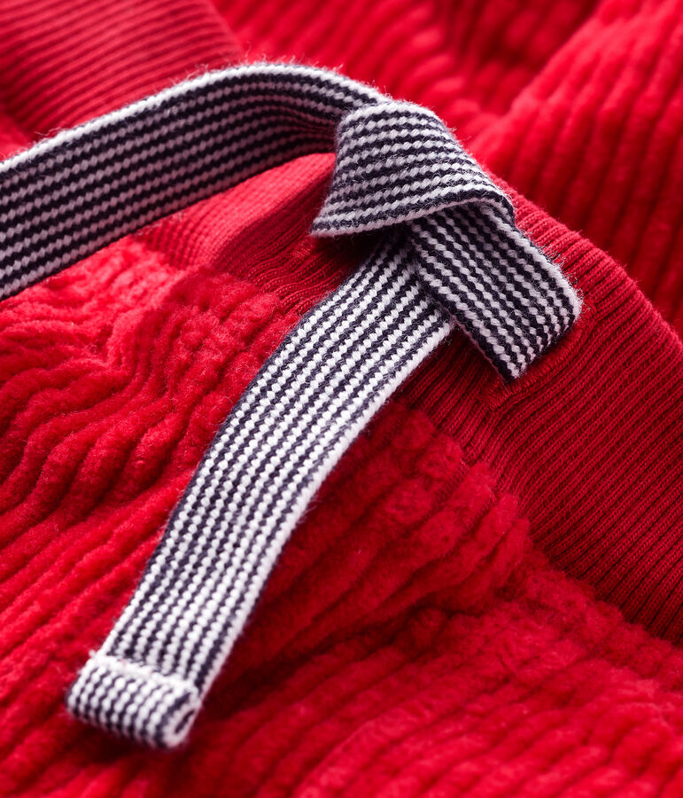 Pantalon b&eacute;b&eacute; gar&ccedil;on en velours rouge