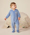 Pyjama en velours bébé bleu BEACH