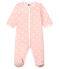 Surpyjama bébé fille en polaire rose MINOIS/blanc MARSHMALLOW