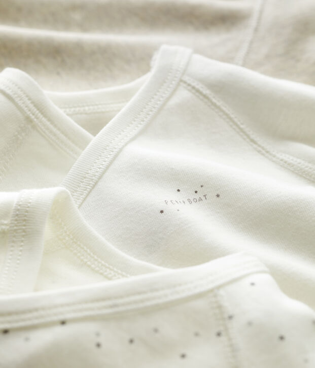 Lot de 3 bodies b&eacute;b&eacute; en coton biologique multicouleur