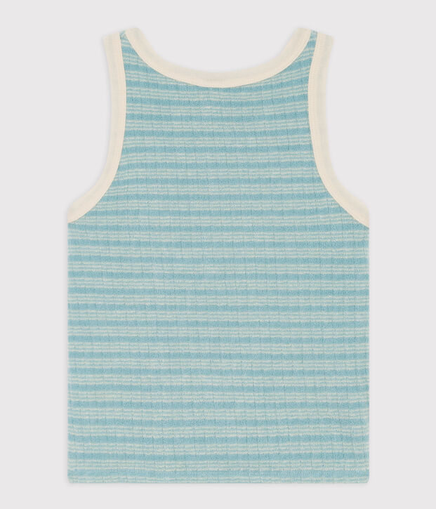 D&eacute;bardeur en bouclette &eacute;ponge enfant fille vert/&eacute;cru