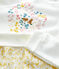 Pyjama fleuri petite fille en bouclette éponge grattée jaune OCRE/blanc MARSHMALLOW