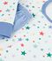 Pyjama enfant en velours imprim&eacute; &eacute;toiles bleu/multicouleur